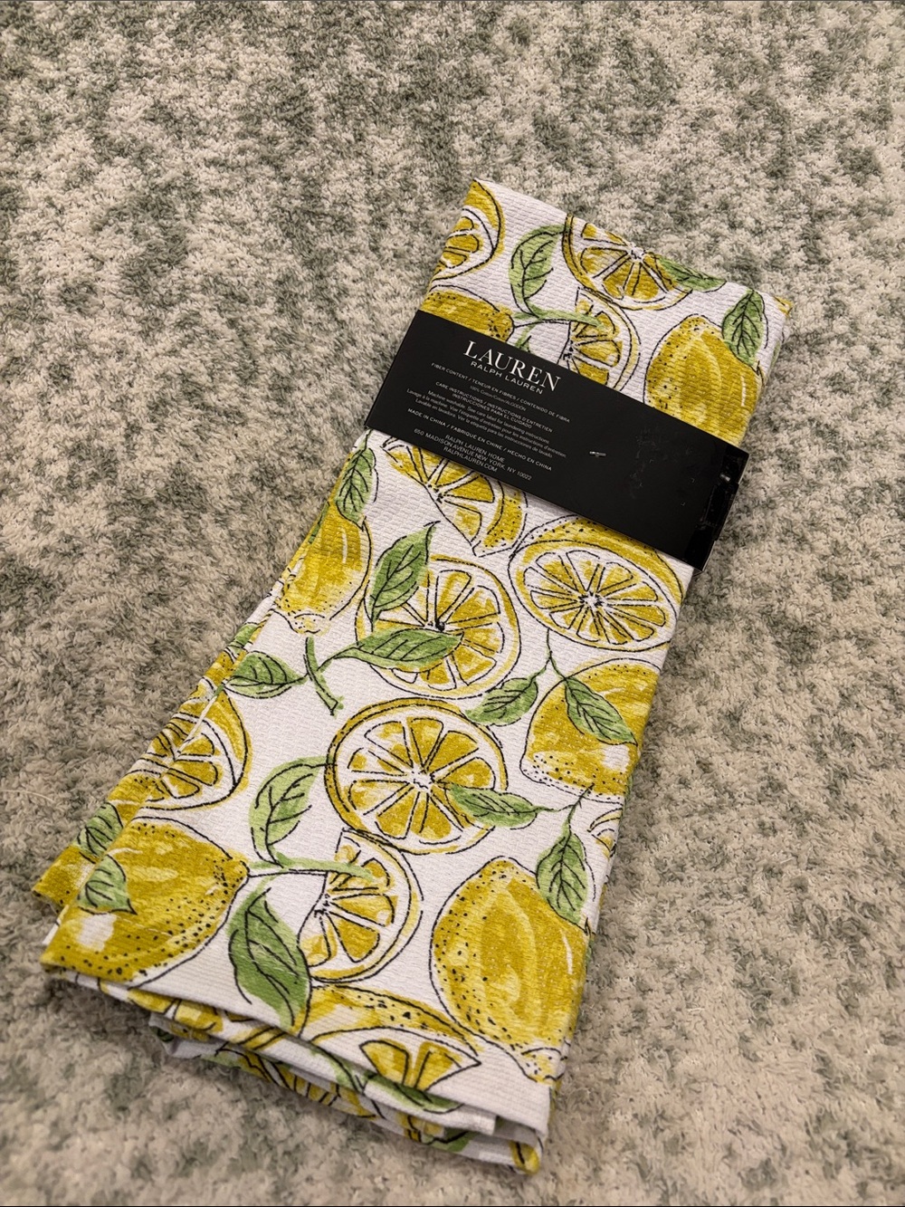 Lauren Ralph Lauren Lemon Kitchen Towels Set of 2 NWT Cotton 17x28” - Picture 7 of 16